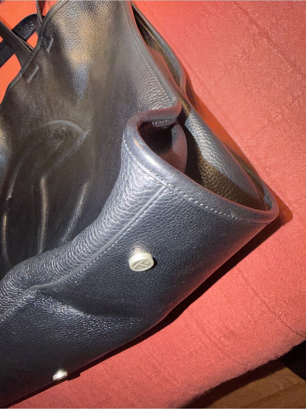 Telfar Black Large Leather Tote - Picture 15 of 16